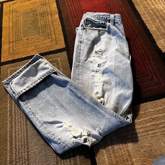 Vintage Levis 501 Redline Selvedge Distressed Jeans W35 L34 80s Authentic‎ USA - Picture 7 of 16